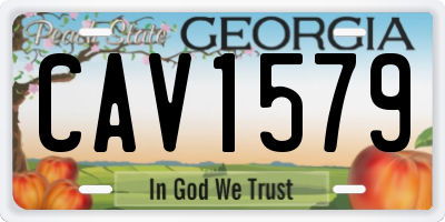 GA license plate CAV1579