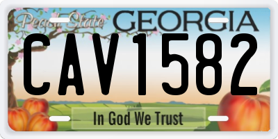 GA license plate CAV1582
