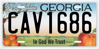 GA license plate CAV1686