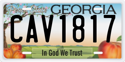 GA license plate CAV1817