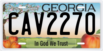 GA license plate CAV2270
