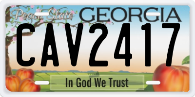 GA license plate CAV2417