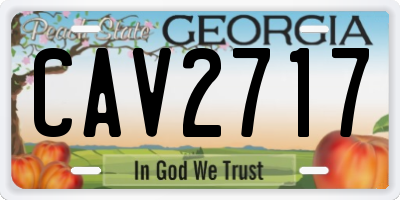 GA license plate CAV2717