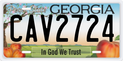 GA license plate CAV2724