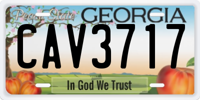 GA license plate CAV3717