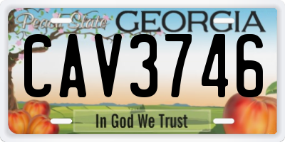 GA license plate CAV3746