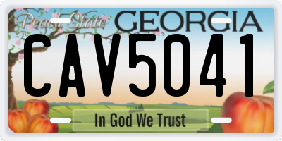 GA license plate CAV5041