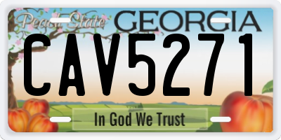 GA license plate CAV5271