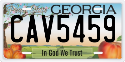 GA license plate CAV5459