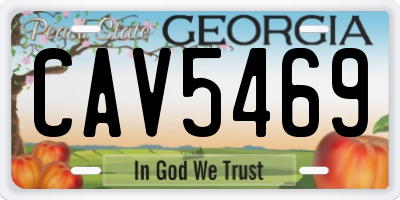 GA license plate CAV5469
