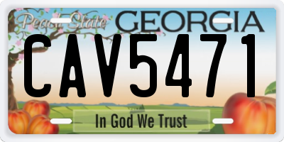 GA license plate CAV5471