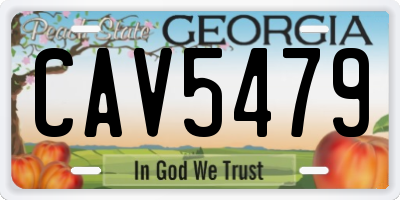 GA license plate CAV5479