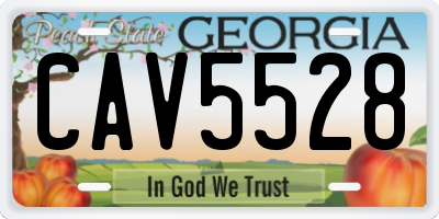 GA license plate CAV5528