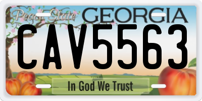 GA license plate CAV5563