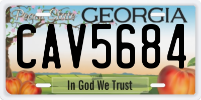 GA license plate CAV5684