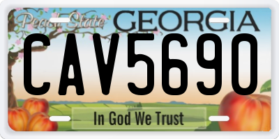 GA license plate CAV5690