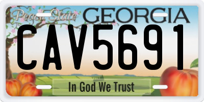 GA license plate CAV5691
