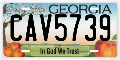 GA license plate CAV5739