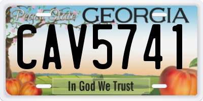GA license plate CAV5741