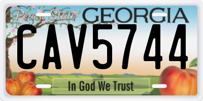 GA license plate CAV5744