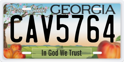 GA license plate CAV5764