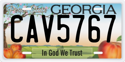 GA license plate CAV5767