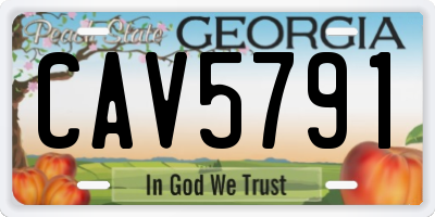 GA license plate CAV5791