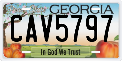 GA license plate CAV5797