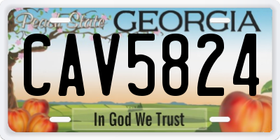 GA license plate CAV5824