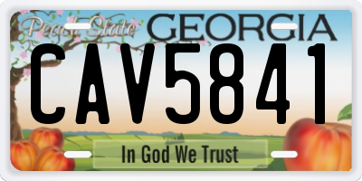 GA license plate CAV5841