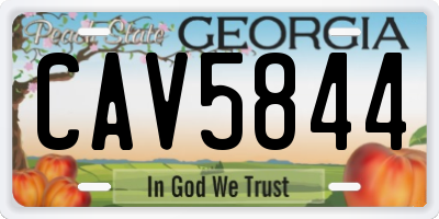 GA license plate CAV5844