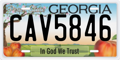 GA license plate CAV5846