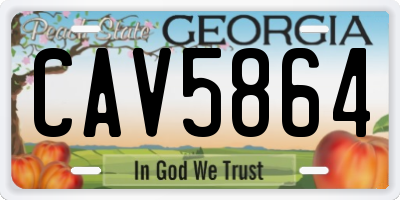 GA license plate CAV5864