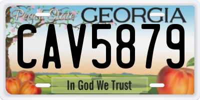 GA license plate CAV5879