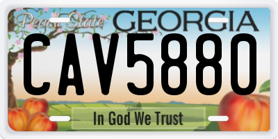 GA license plate CAV5880