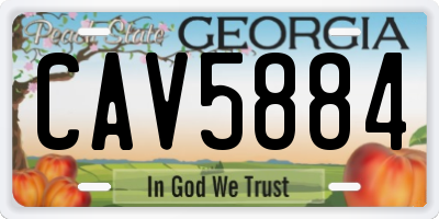 GA license plate CAV5884