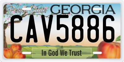 GA license plate CAV5886