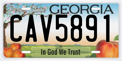 GA license plate CAV5891