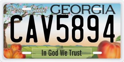 GA license plate CAV5894