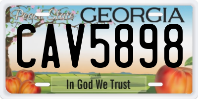 GA license plate CAV5898