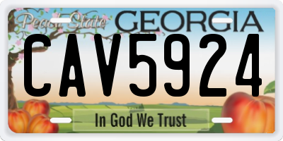 GA license plate CAV5924