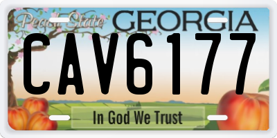 GA license plate CAV6177