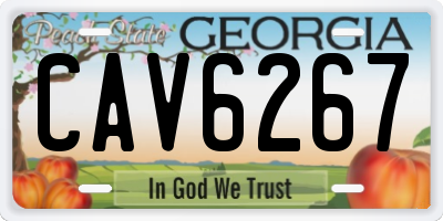 GA license plate CAV6267