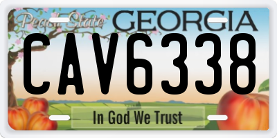 GA license plate CAV6338