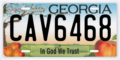 GA license plate CAV6468