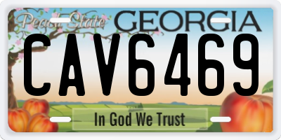 GA license plate CAV6469