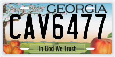 GA license plate CAV6477