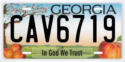 GA license plate CAV6719