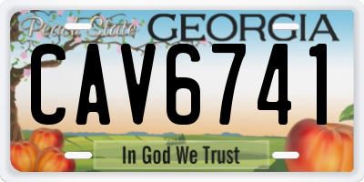 GA license plate CAV6741
