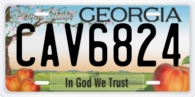 GA license plate CAV6824